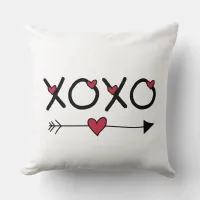 XOXO Valentines Throw Pillow