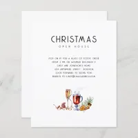 Budget Christmas Open House Drinks Invite