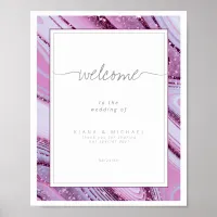 Abstract Glitter Strata Wedding Wht Lilac ID903  Poster