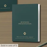 Simple Presentation Folder with Gold Logo