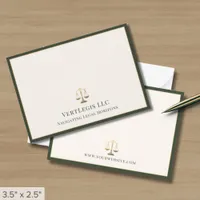 Upscale Attorney Gold Justice Scale Note Card