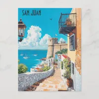 Travel to San Juan Puerto Rico Postcard