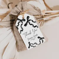 Thank You Black Bow Gift Tag