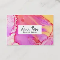 *~* Bold - Abstract Organic Marble Watercolor Business Card