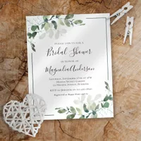 Budget Eucalyptus Bridal Shower Invitation