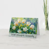 *~* TV2 White Tulips art  Sympathy Love Light Card