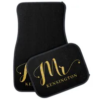 Chic Glam Gold Foil Typography Mr Newlywed Car Floor Mat