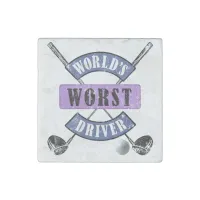 World's Worst Driver WWDc Stone Magnet