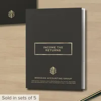 Custom Tax Return Folders Black