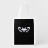 Trans Pride Skeleton Halloween Transgender Goth He Grocery Bag