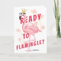 Ready To Flamingle? Funny Flamingo Birthday Invitation