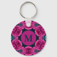 Pretty Pink Petunia Kaleidoscope Keychain