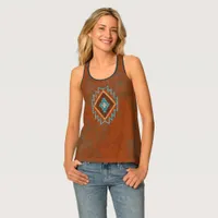 Southwest Rusted Diamond Tank Top