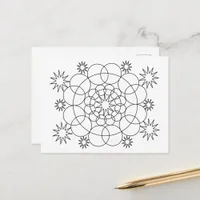 Postcard - Circles and Stars to Color