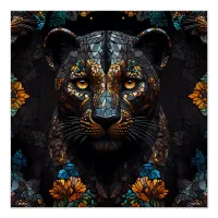 Mosaic Leopard Majesty Poster