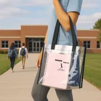 School Gymnastics Custom Name Class of 20XX Clear Tote Bag