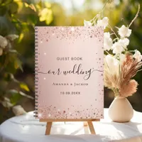 Guest book wedding rose gold names budget