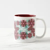 Geometric Flower Two-Tone Coffee Mug