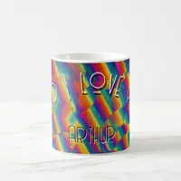 Abstract Colorful glass dad I love you custom Coffee Mug