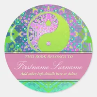 Yin Yang Pastels Bookplate Sticker