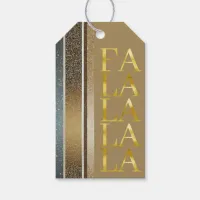 Earth Tones Christmas Fa La La Pattern#27 ID1009 Gift Tags