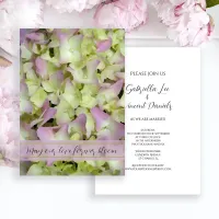 Almost Pink Hydrangea Flowers Wedding Invitation