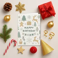 Cozy Holiday Birthday Design Card