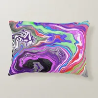 Pour Paint Effect Marble Digital Art    Accent Pillow