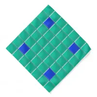 Bandana - Teal and Blue Mosaic