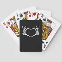 Skeleton Hand Heart Sign Costume Funny Halloween Poker Cards
