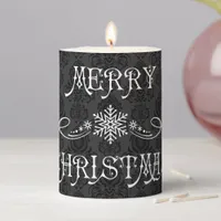 Christmas Elegant, Vintage, Victorian Damask  Pillar Candle