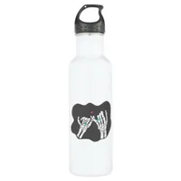 Skeleton Heart Hands  Promise Stainless Steel Water Bottle