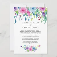 Ultra Violet color combo Floral Reduced Guest List Announcement