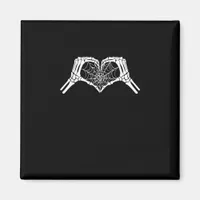 Skeleton Heart Hands Spiderweb Halloween Spooky Wo Magnet