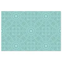 Elegant Classy Teal Mosaic Geometric Pattern Tissue Paper