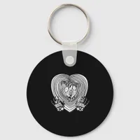 Crying Heart Classic - Skeleton Hands Heart Keychain