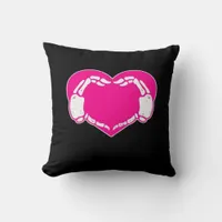 Heart Skeleton Hands Gothic Valentine  Classic Throw Pillow
