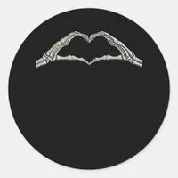 Bone Hands Heart Active Modern Aesthetic Classic Round Sticker