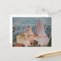 Surreal Ice Cream Town Collage Postcard
