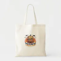 Trumpkin Classic – Spooky Pumpkin Design Tote Bag