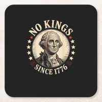 No Kings In America 1776 Freedom Retro Classic Square Paper Coaster