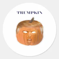Trumpkin Halloween Mask Classic Classic Round Sticker