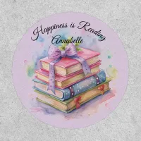 Happiness is Reading Trendy Lavender Patch