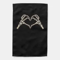 Skeleton Hand Hearts Design Garden Flag