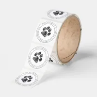 Rustic Paw Print Return Address Label