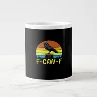 Crow F-Caw-F Funny Bird Classic Minimal Clean Giant Coffee Mug