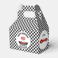 Two Fast Race Car Boy 2nd Birthday Party Favor Boxes