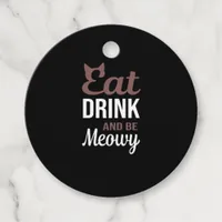 Eat Drink And Be Meowy Creative Style Favor Tags