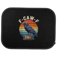 F-Caw-F Raven Moon Gothic Halloween Crow Bird Love Car Floor Mat