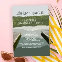 Lake Life - Lake Life Boat Dock Bachelorette Party Invitation